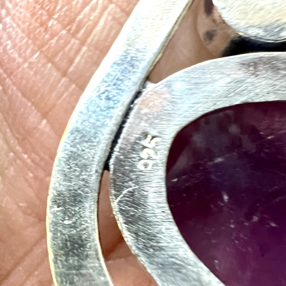 925 Intuition Amethyst Chandelier Pendant Necklace - Picture 11 of 11